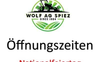 Am 1. August geschlossen